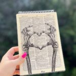 دفتر سیمی طرح اسکلت سایز a5