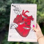 دفترسیمی هیرا طرح قلب سایزa4