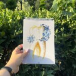 دفترسیمی هیرا با طرح دندون آبی سایز A5