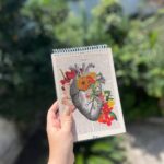 دفترسیمی قلب گلدار (490)