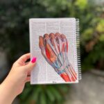 دفتر سیمی هیرا سایز a5 طرح آناتومی دست