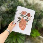 دفتر سیمی هیرا طرح قلب مینیمال سایز a4
